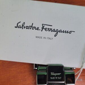 Salvatore Ferragamo Leather Belt Size 36 (NWT) bicolor (black and brown)
